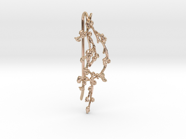 BRANCH_earrings_09_hook_RS in 14k Rose Gold Plated Brass