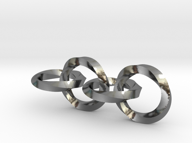 Interlocked twisted rings chain (earrings or penda
