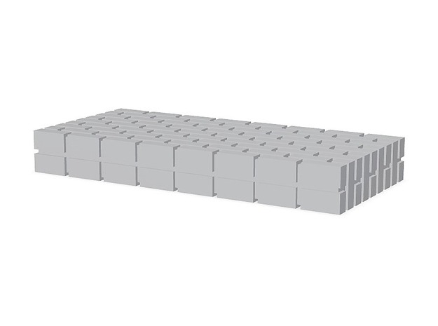 Waffle House Brick Divider HO 87:1 Scale in Tan Fine Detail Plastic