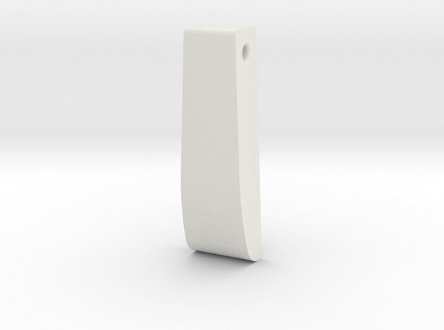 Square Teardrop in White Natural Versatile Plastic