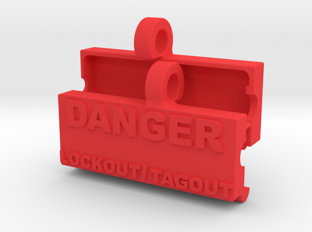LOCK OUT TAG OUT V3.1 in Red Processed Versatile Plastic