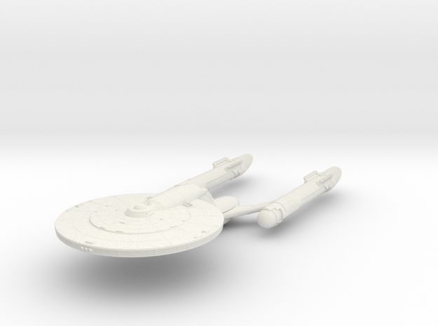 Federation Avenger Class IV  Destroyer in White Natural Versatile Plastic