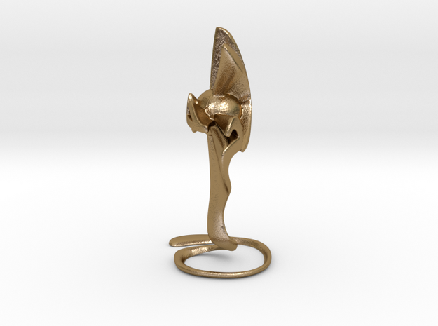 Hubb fee Salam (Love in Peace) - Sculpture in Polished Gold Steel