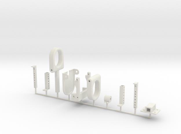 1:10 SCALE BUMPER DUMPER SET in White Natural Versatile Plastic