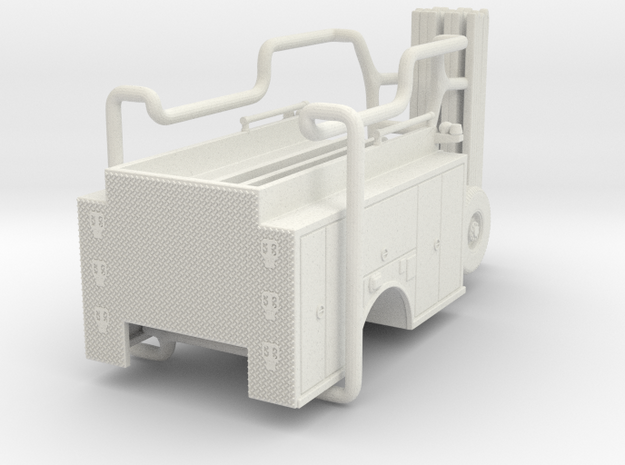 1/87 ALF Engine body w/ compartments doors #2 in White Natural Versatile Plastic