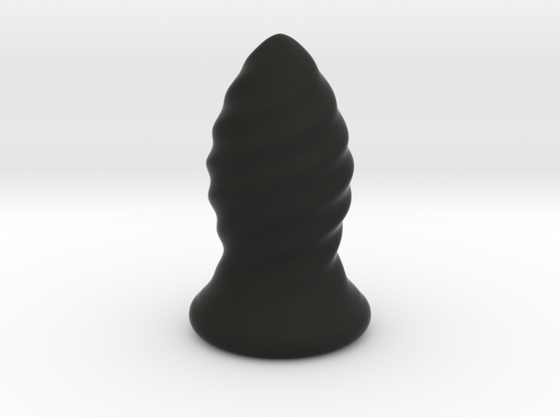 Twisted anal plug in Black Natural Versatile Plastic