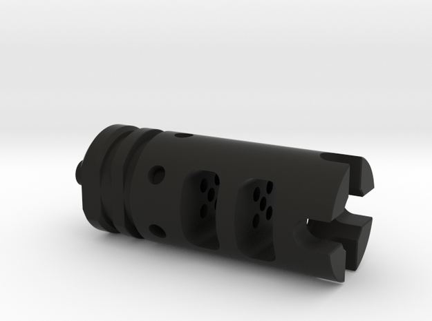 AR15 Flash Hider Tritium Keychain in Black Natural Versatile Plastic