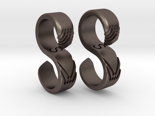 Hammock Hook Rings in Polished Bronzed Silver Steel: 7 / 54