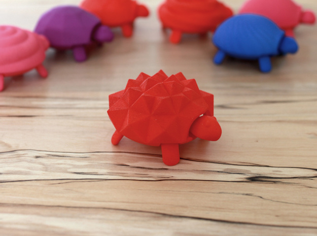 Squishy Turtle - Spikey in Red Processed Versatile Plastic