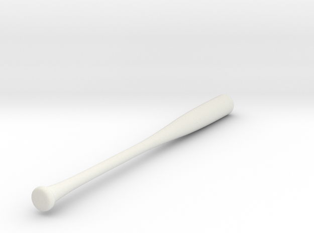 Playscale (1/6) Miniature Baseball Bat in White Natural Versatile Plastic