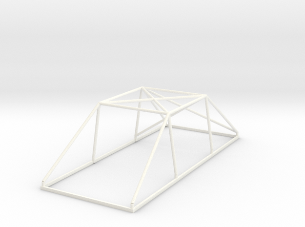 1 Jaula RallySlot 1:24 Cage in White Processed Versatile Plastic