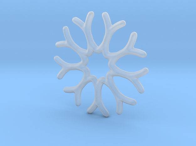 Simple snowflake in Smoothest Fine Detail Plastic
