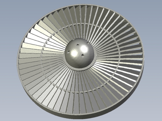Ø26mm jet engine turbine fan A x 2 in Tan Fine Detail Plastic