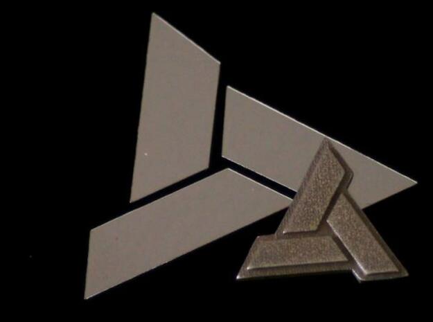 AC:Abstergo Pendant in Polished Bronzed Silver Steel