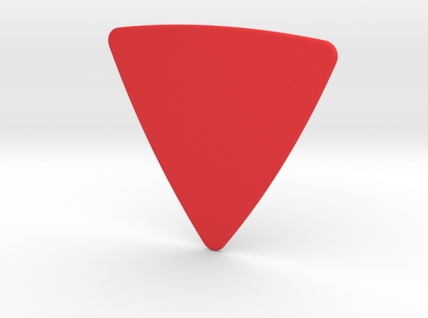 Plectrum Triangle in Red Processed Versatile Plastic
