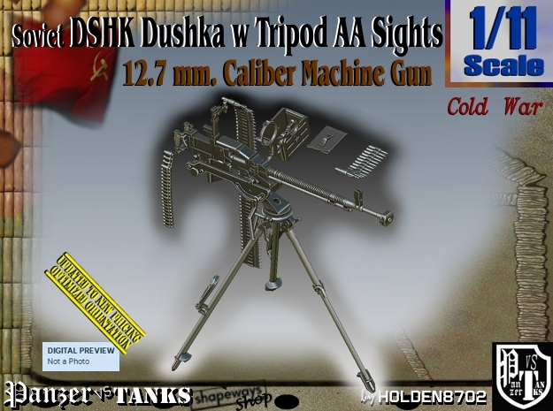 1/11 DSHK Dushka w-Tripod AA Sights  in Tan Fine Detail Plastic
