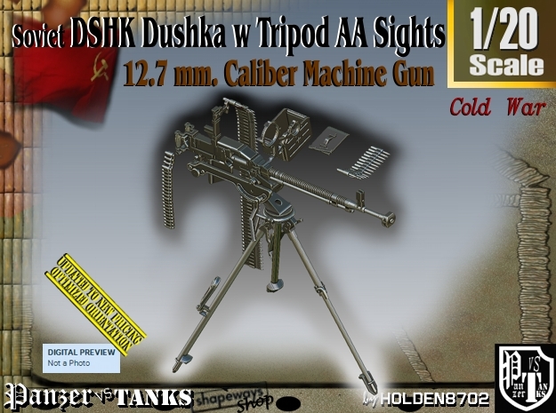 1/20 DSHK Dushka w-Tripod AA Sights  in Tan Fine Detail Plastic