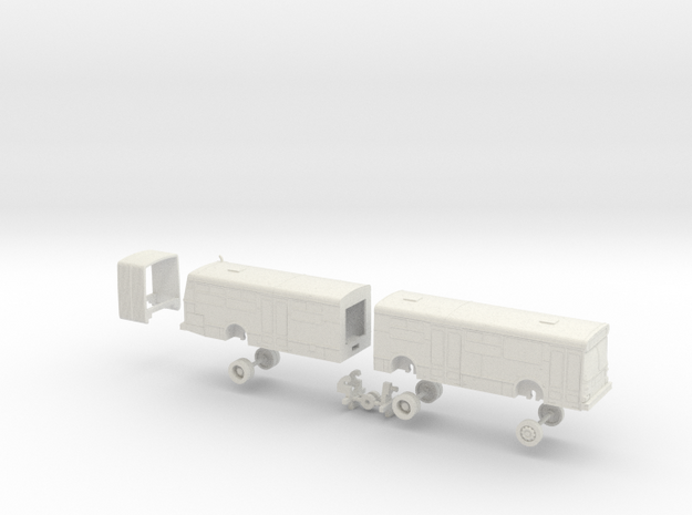 HO Scale Bus New Flyer D60 AC Transit 1900s in White Natural Versatile Plastic