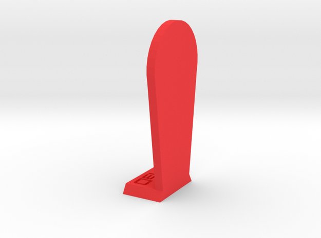 Standing Shooting Target (30mm x 60mm x 3mm) in Red Processed Versatile Plastic