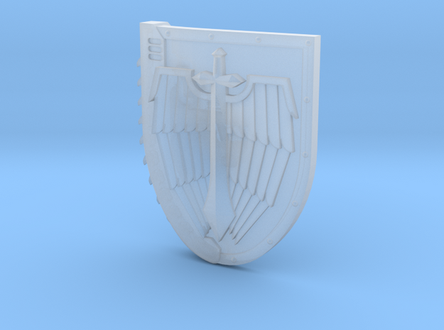 Left-handed Chainshield (Winged Sword design) in Smooth Fine Detail Plastic: Small