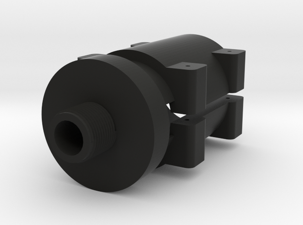 14mm- Barrel Adapter for Sniper Rifle in Black Natural Versatile Plastic