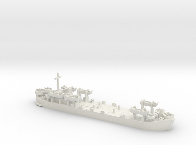 1/700 LST MkII Late 6x LCVP in White Natural Versatile Plastic
