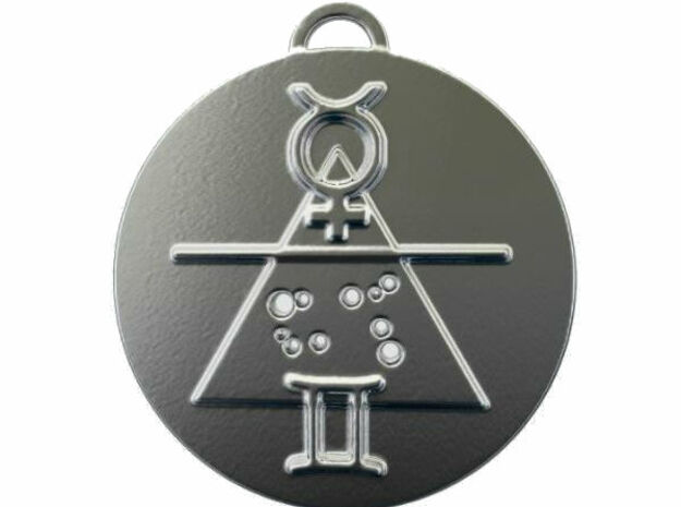 Gemini talisman in Fine Detail Polished Silver