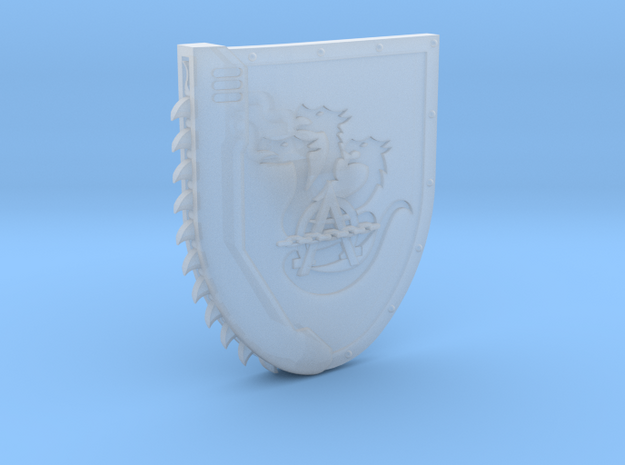 Left-handed Chainshield (Hydra Chain design) in Smooth Fine Detail Plastic: Small