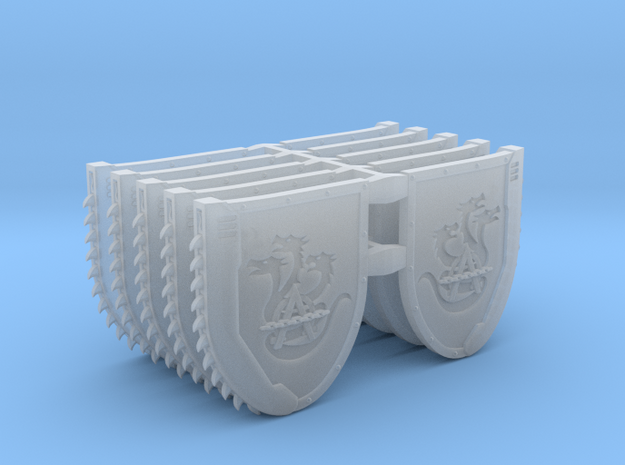 Mixed Chainshield (Hydra Chain design) in Smooth Fine Detail Plastic: Large