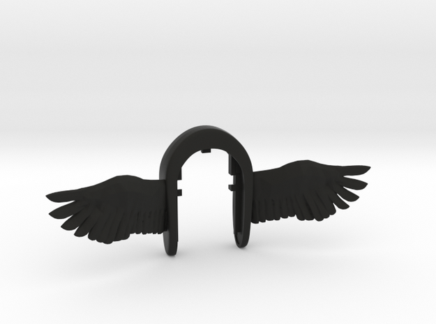 Wings vs3 key fob  in Black Natural Versatile Plastic