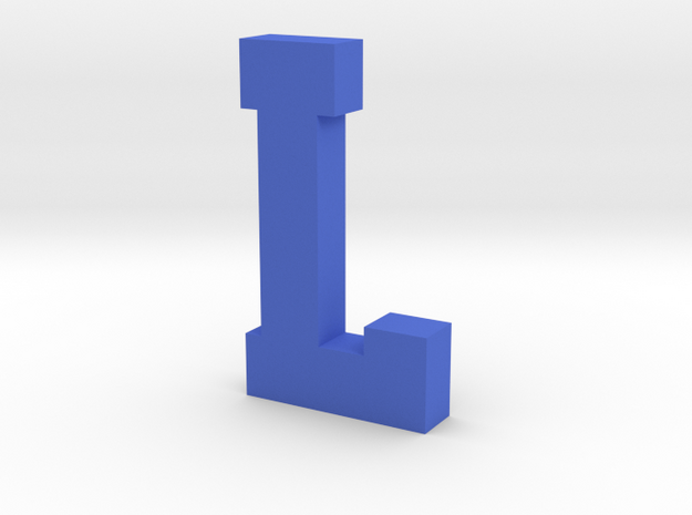 Decorative Letter L in Blue Processed Versatile Plastic