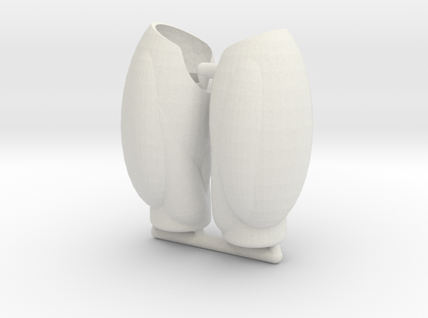 Human Exo-Skin Thigh Set for ModiBot Mo Figure in White Natural Versatile Plastic