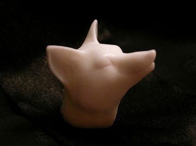 Fox Head in White Processed Versatile Plastic