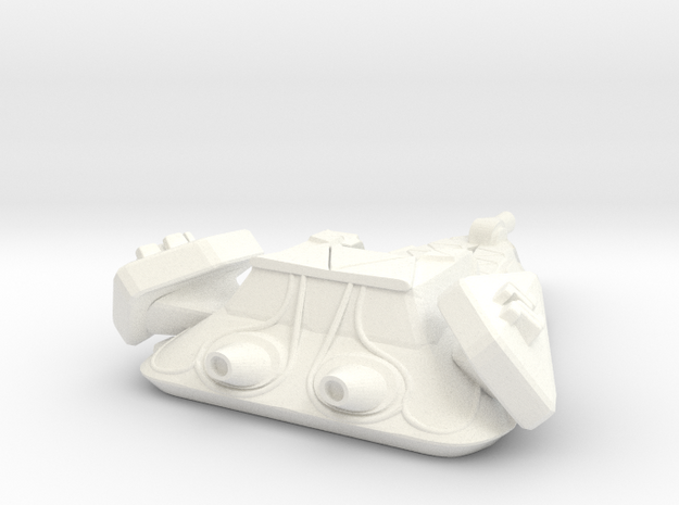 Robotic Destroyer in White Processed Versatile Plastic