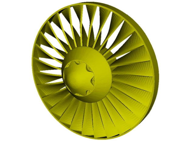 Ø26mm jet engine turbine fan B x 1 in Tan Fine Detail Plastic