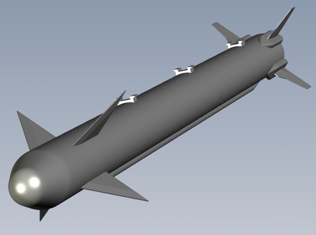1/144 scale Raytheon AIM-9X Sidewinder missile x 5 in Clear Ultra Fine Detail Plastic