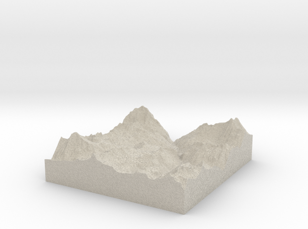 Model of Tignes / Val d'Isere in Natural Sandstone