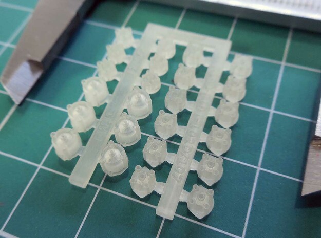 set of distributors for 1/20th F1 kits: FW11, MP4/ in Clear Ultra Fine Detail Plastic