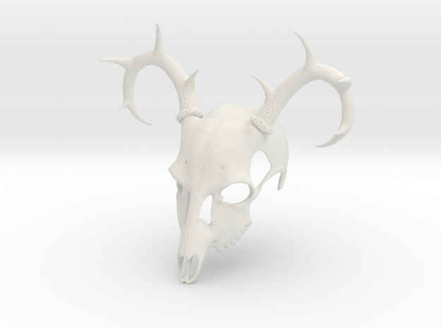 Deer Skull Mask in White Natural Versatile Plastic