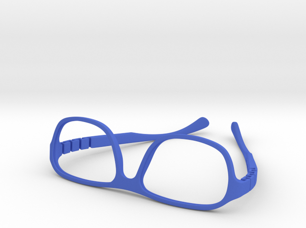 VirtualTryOn.fr Lunettes / Glasses : Steve v2 in Blue Processed Versatile Plastic