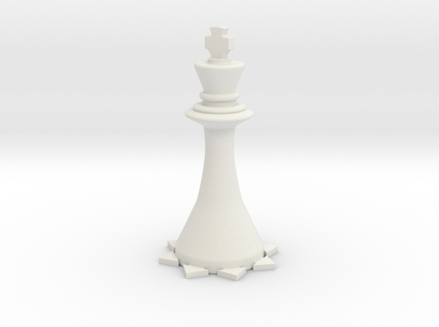 Instructional Chess Set - King in White Natural Versatile Plastic: Small