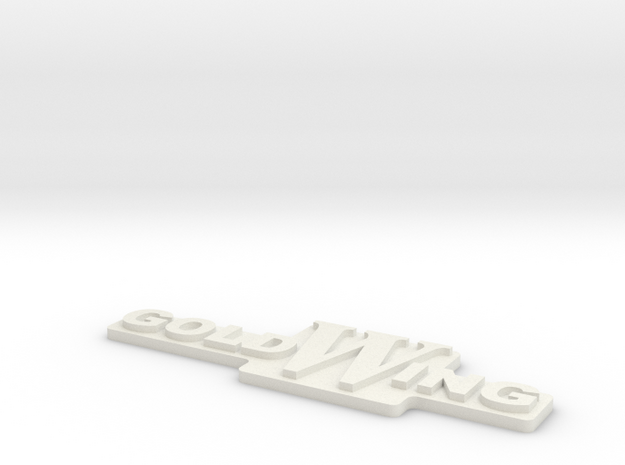 GoldWing (Side cover) Letters in White Natural Versatile Plastic