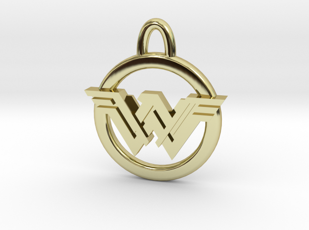 Wonder Woman pendant in 18k Gold Plated Brass