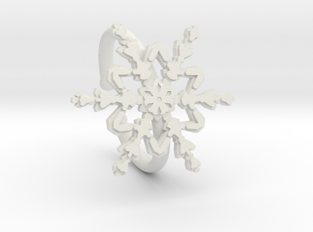 Snowflake ring 2 h21d165a adjustable 39 PQ in White Premium Versatile Plastic
