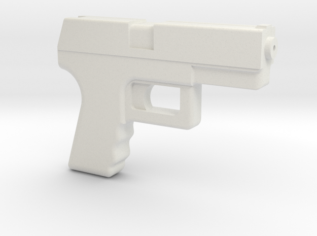 Handgun in White Natural Versatile Plastic