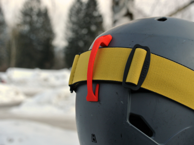 Goggle Clip - compatible with Bern Helmets in Black Natural Versatile Plastic