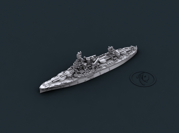 USN BB35 Texas [1944] in White Natural Versatile Plastic: 1:1800