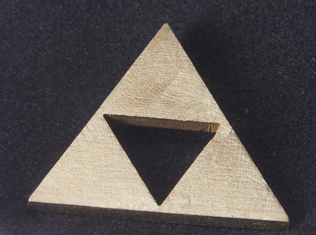 Zelda Triforce in Natural Brass