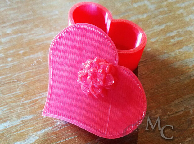 Heart Shaped Box in Red Processed Versatile Plastic