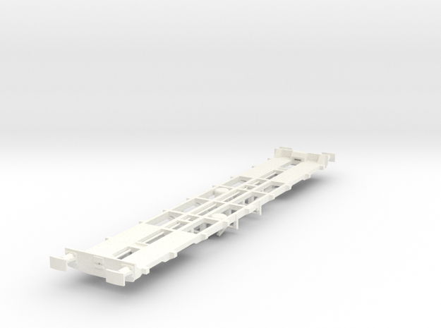 CIE 42ft LY Container Flat Wagon [B-3] square buff in White Processed Versatile Plastic